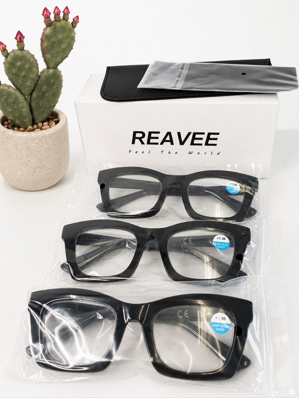 Women’s +1.50 Anti Blue Light Reading Glasses Black